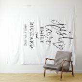 Just Love Black And Whiteの写真結婚の背景 タペストリー (インサイチュ(横))