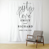 Just Love Black And Whiteの写真結婚の背景 タペストリー (インサイチュ)