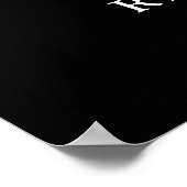 Just Love Black And White 結婚'S Welcome Sign ポスター (角)