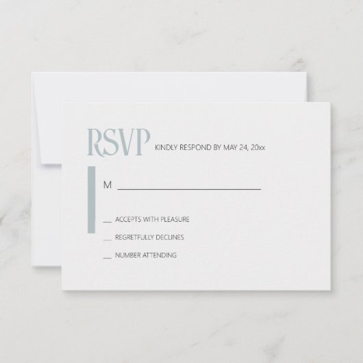 Just Love Blue 返信ください 出欠カード (正面)