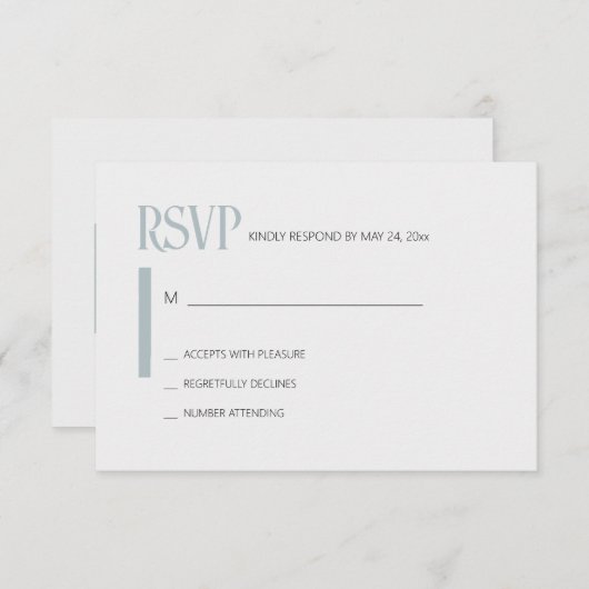 Just Love Blue 返信カード (正面/裏面)