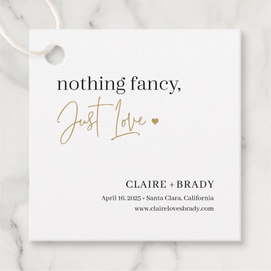 Just Love EDITABLE COLOR日付メッセージカード フェイバータグ (正面)