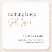 JUST LOVE EDITABLE COLOR'結婚s Coasters スクエアペーパーコースター (正面)