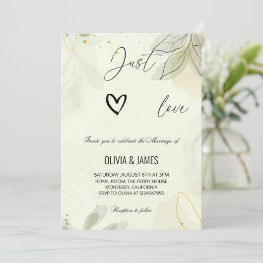 Just Love Elegant Wedding I 招待状 (スタンド正面)