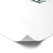 Just Love Emerald Green'結婚s Welcome Sign ポスター (角)