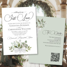 Just Love Eucalyptus Bouquet QR Code 結婚's
