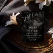 Just Love Minimalistの結婚黒写真 招待状