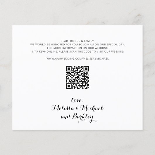 Just Love Pet Dog Save The Date Budget QR Code (裏面)