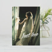 Just Love Wedding Party-Modern Minimalist Romantic 招待状 (スタンド正面)