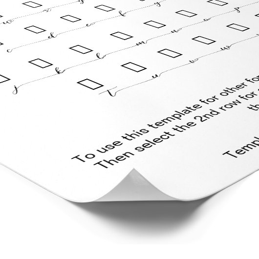 Just Marriage Font Character Sheet Alternates ポスター (角)