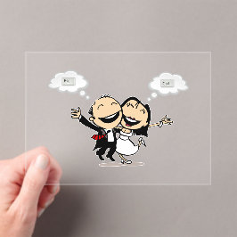 Just married アクリル招待状