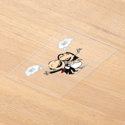 Just married アクリル招待状 (レイダウン)