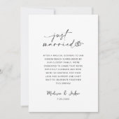 Just Married ウェディングカード|フォトテンプレート 招待状 (正面)