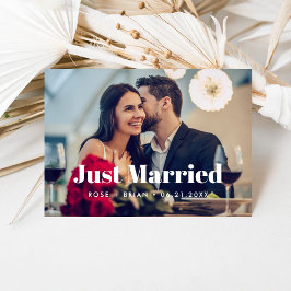 Just Married エレガントスクリプト ウェディングフォトギフト 案内状