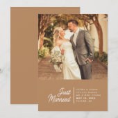 Just Married エロープメント 写真 ウェディング 発表 (正面/裏面)
