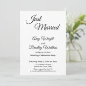 「Just Married」シンプルでエレガントな結婚式の招待状 招待状 (スタンド正面)