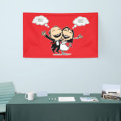 Just married 横断幕 (トレードショー)