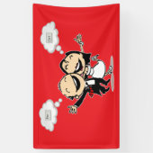 Just married 横断幕 (縦)