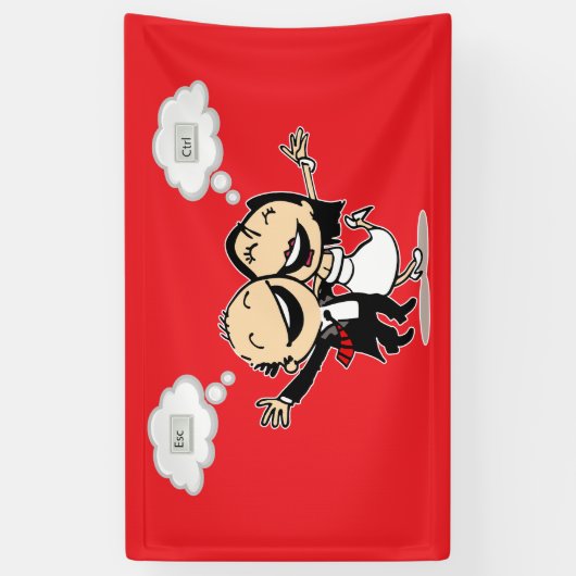 Just married 横断幕 (縦)