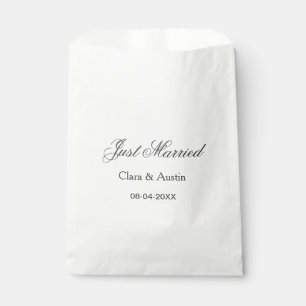 Just Married 結婚おめでとう カップル名 入籍日 年 ウェディング sim フェイバーバッグ