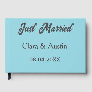 Just Married 結婚おめでとう カップル 名前 日付 年 ウェディング シム ゲストブック