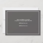 JUST MARRIED 結婚フォト発表 グレー 案内状 (裏面)