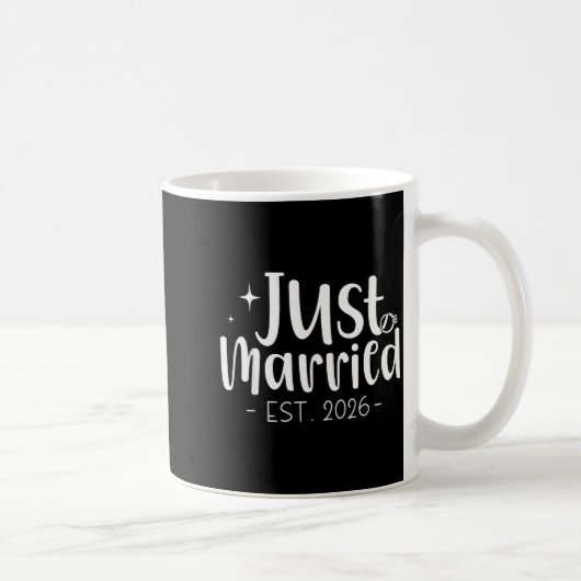 Just Married 2026 Honeymoon Wedding Couples Fiance コーヒーマグカップ (右)