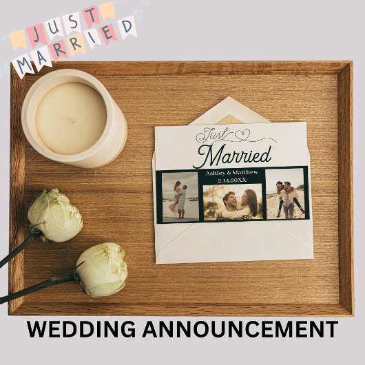 Just Married 3 写真 ウェディング 発表 招待状