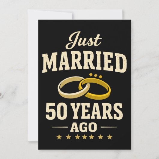 Just Married 50 Years Ago Celebration golden card シーズンカード (正面)