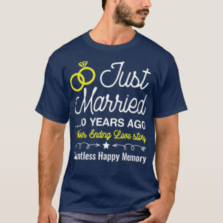 Just Married 60 Years Ago, Cute 60th Wedding Anniv Tシャツ