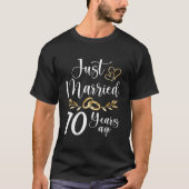 Just Married 70Th Married 70 Years Ago Wedding Ann Tシャツ (正面)