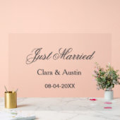 Just Married add couple name date year wedding sim アクリルサイン (ウェディング)