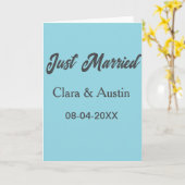 Just Married add couple name date year wedding sim カード (黄色い花)