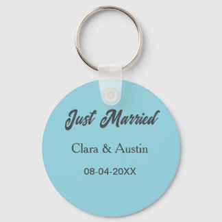 Just Married add couple name date year wedding sim キーホルダー