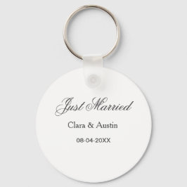Just Married add couple name date year wedding sim キーホルダー