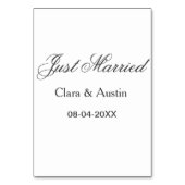 Just Married add couple name date year wedding sim テーブルナンバー (裏面)