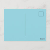 Just Married add couple name date year wedding sim ポストカード (裏面)