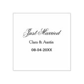 Just Married add couple name date year wedding sim ラバースタンプ (インプリント)