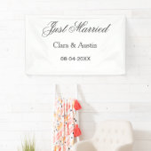 Just Married add couple name date year wedding sim 横断幕 (インサイチュ)