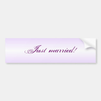 Just married Autoaufkleber für frisch Verheiratete バンパーステッカー