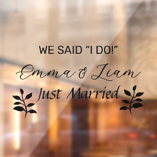 Just Married Custom Massage ウィンドウサイン