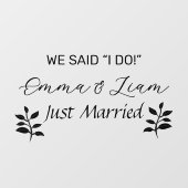 Just Married Custom Massage ウィンドウサイン (シート)