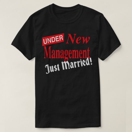 Just Married for Groom Bride Wedding Newlyweds Men Tシャツ (デザイン正面)