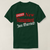 Just Married for Groom Bride Wedding Newlyweds Men Tシャツ (デザイン正面)