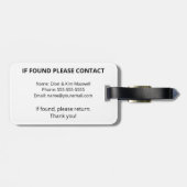 Just Married Honeymoon Luggage Tag Custom Name ラゲッジタグ (裏面横)