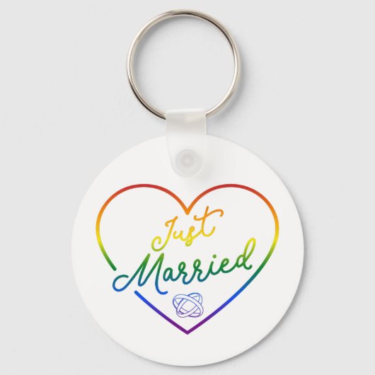 Just Married III - LGBTQ ウェディング キーホルダー (正面)