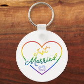 Just Married III - LGBTQ ウェディング キーホルダー (正面)