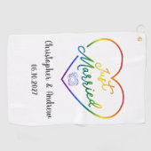 Just Married III - LGBTQ ウェディング ゴルフタオル (横)