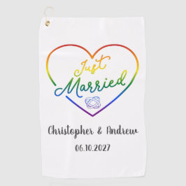 Just Married III - LGBTQ ウェディング ゴルフタオル