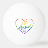 Just Married III - LGBTQ ウェディング 卓球ボール (裏面)